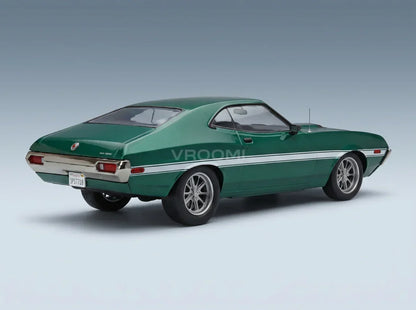 FORD USA - GRAN TORINO COUPÉ 1972 - GROEN METALIC MET WIT Vroomi Schaalmodellenwinkel
