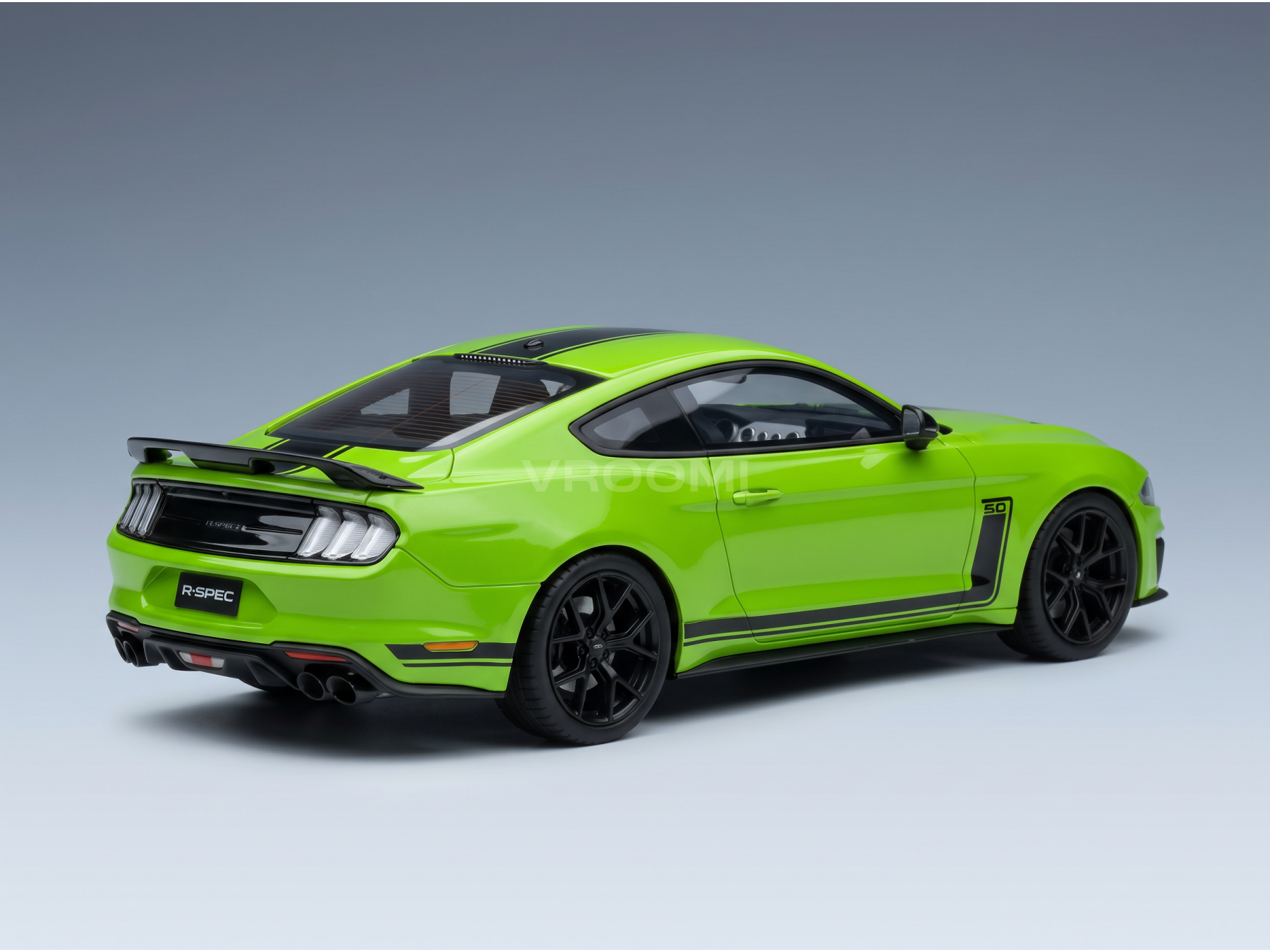 FORD EE. UU. - MUSTANG COUPÉ 5.0 R-SPEC, volante a la derecha, 2020 - VERDE CLARO Y NEGRO - COCHES DE CARRETERA