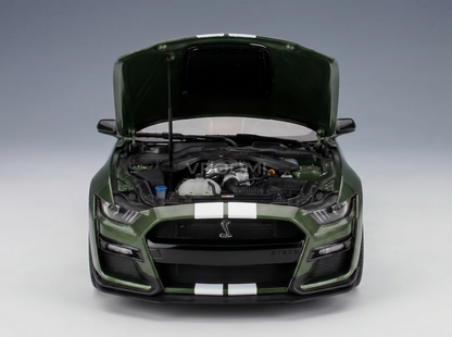 FORD EE. UU. - MUSTANG SHELBY GT500 COUPÉ 2023 - ERUPTION GREEN Maqueta de coche en Vroomi