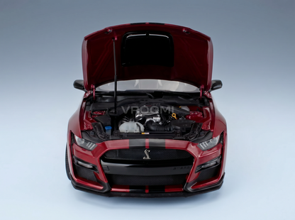 FORD EE. UU. - MUSTANG SHELBY GT500 COUPÉ 2023 - RAPID RED: Maqueta de coche en Vroomi