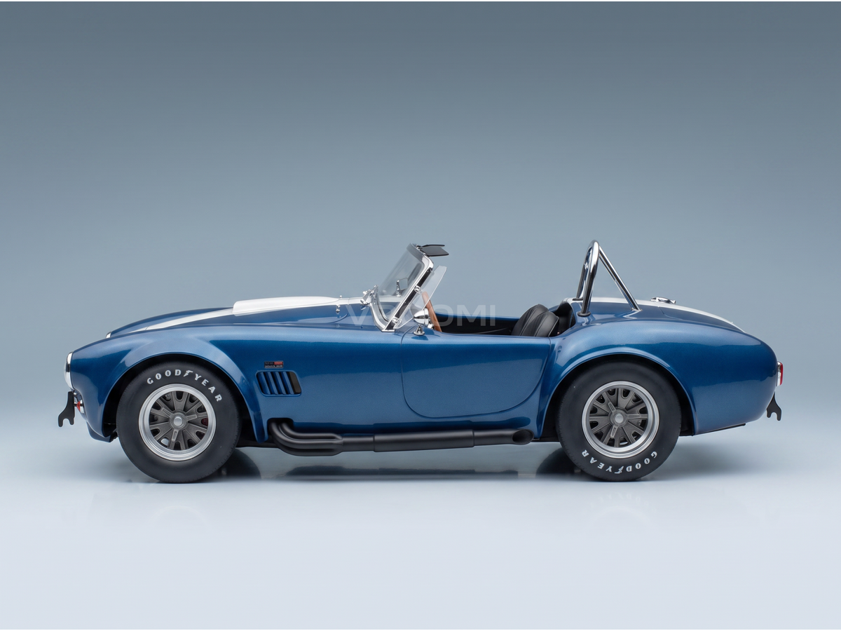 FORD USA - SHELBY COBRA 427 S/C SPIDER OPEN 1967 - CON VETRINA - WITH SHOWCASE - BLUE WHITE - ROAD CARS
