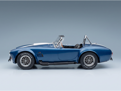 FORD USA - SHELBY COBRA 427 S/C SPIDER OPEN 1967 - CON VETRINA - WITH SHOWCASE - BLUE WHITE - ROAD CARS