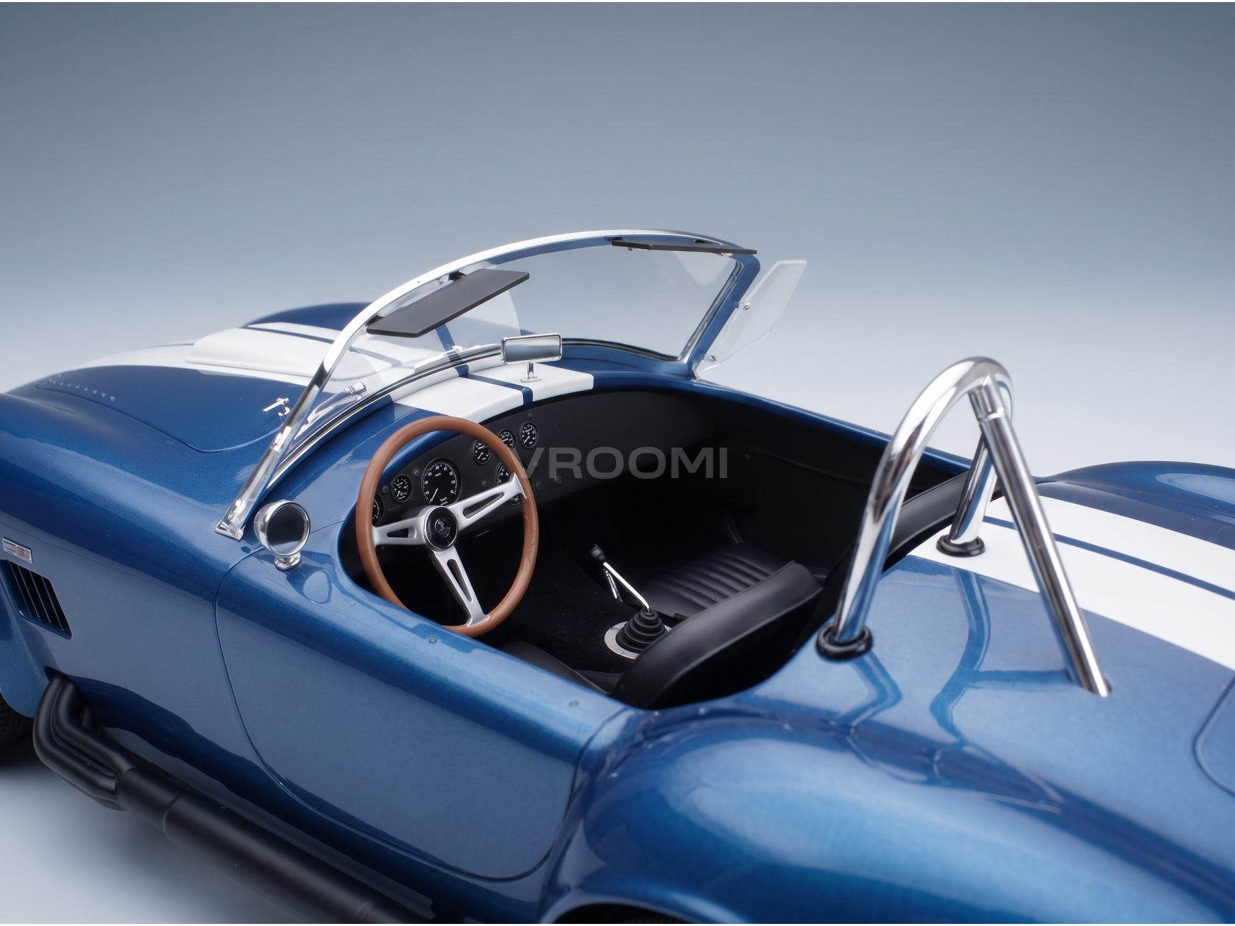 FORD USA - SHELBY COBRA 427 S/C SPIDER OPEN 1967 - AVEC VITRINE - BLEU BLANC - VOITURES DE SÉRIE