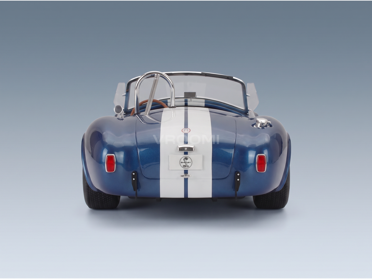 FORD USA - SHELBY COBRA 427 S/C SPIDER OPEN 1967 - CON VETRINA - WITH SHOWCASE - BLUE WHITE - ROAD CARS