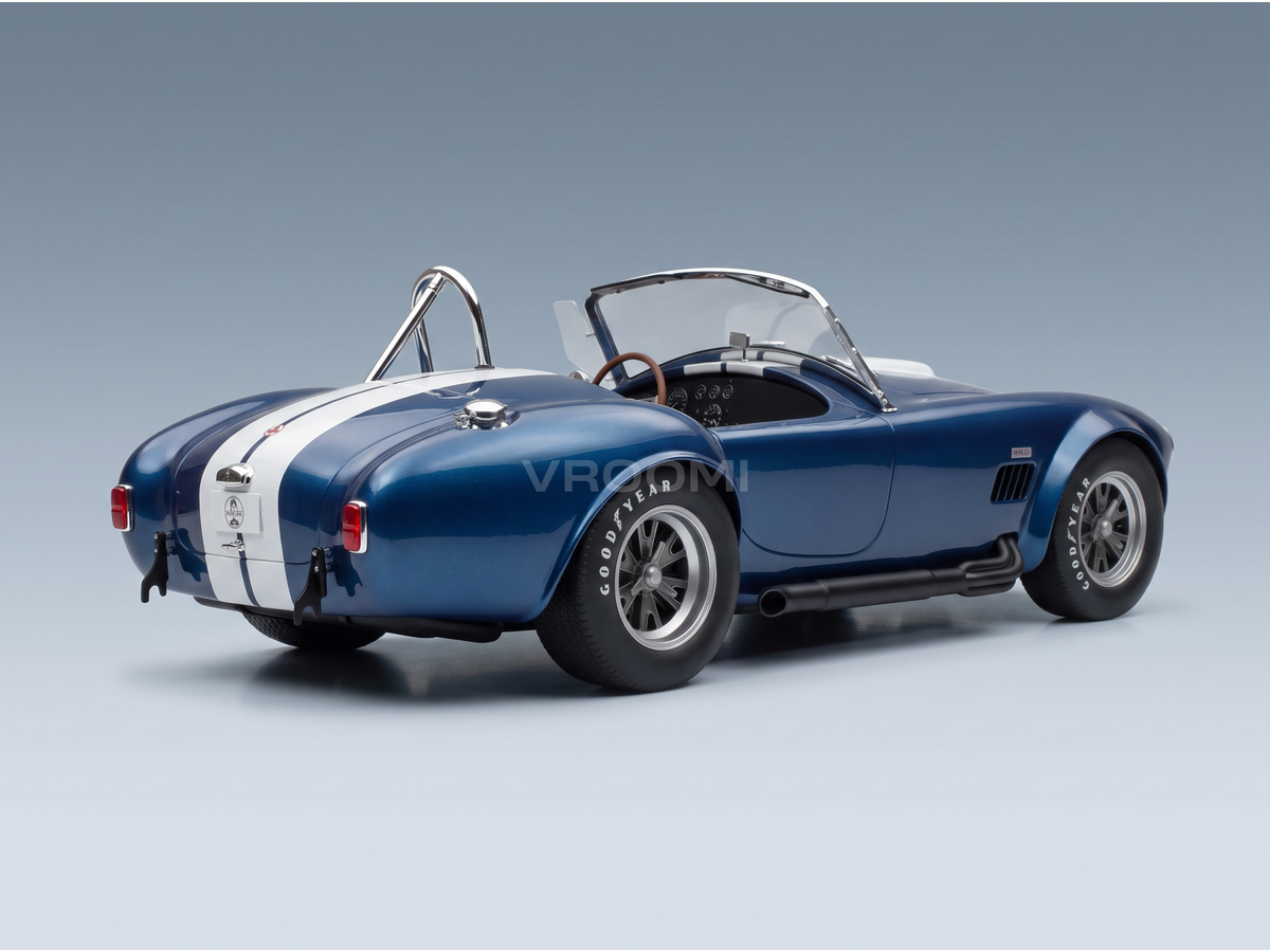 FORD USA - SHELBY COBRA 427 S/C SPIDER OPEN 1967 - CON VETRINA - WITH SHOWCASE - BLUE WHITE - ROAD CARS