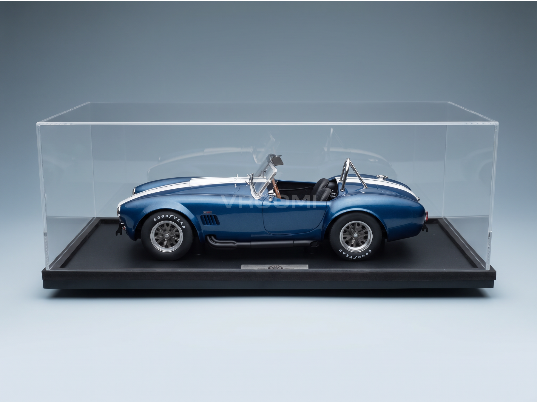 FORD USA - SHELBY COBRA 427 S/C SPIDER OPEN 1967 - AVEC VITRINE - BLEU BLANC - VOITURES DE SÉRIE