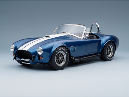 FORD USA - SHELBY COBRA 427 S/C SPIDER OPEN 1967 - CON VETRINA - WITH SHOWCASE - BLUE WHITE - ROAD CARS