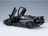 Voiture miniature Lamborghini Diablo noire avec portes ouvertes, présentée par Vroomi pour les collectionneurs