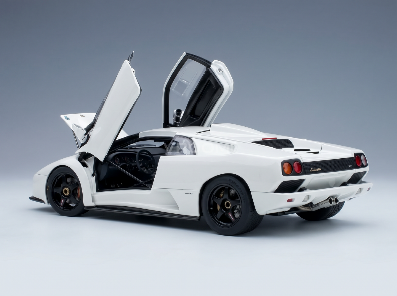 LAMBORGHINI - DIABLO GTR 1999 - WIT Schaalmodel op Vroomi