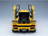 Voiture miniature Lamborghini GTR jaune avec portes ouvertes et compartiment moteur arrière visible, par Vroomi