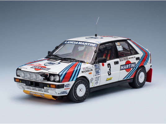 LANCIA - DELTA HF INTEGRALE 4WD TEAM MARTINI RACING (nachtversie) N 3 WINNAAR RALLY MONTECARLO 1988 BRUNO SABY - JEAN