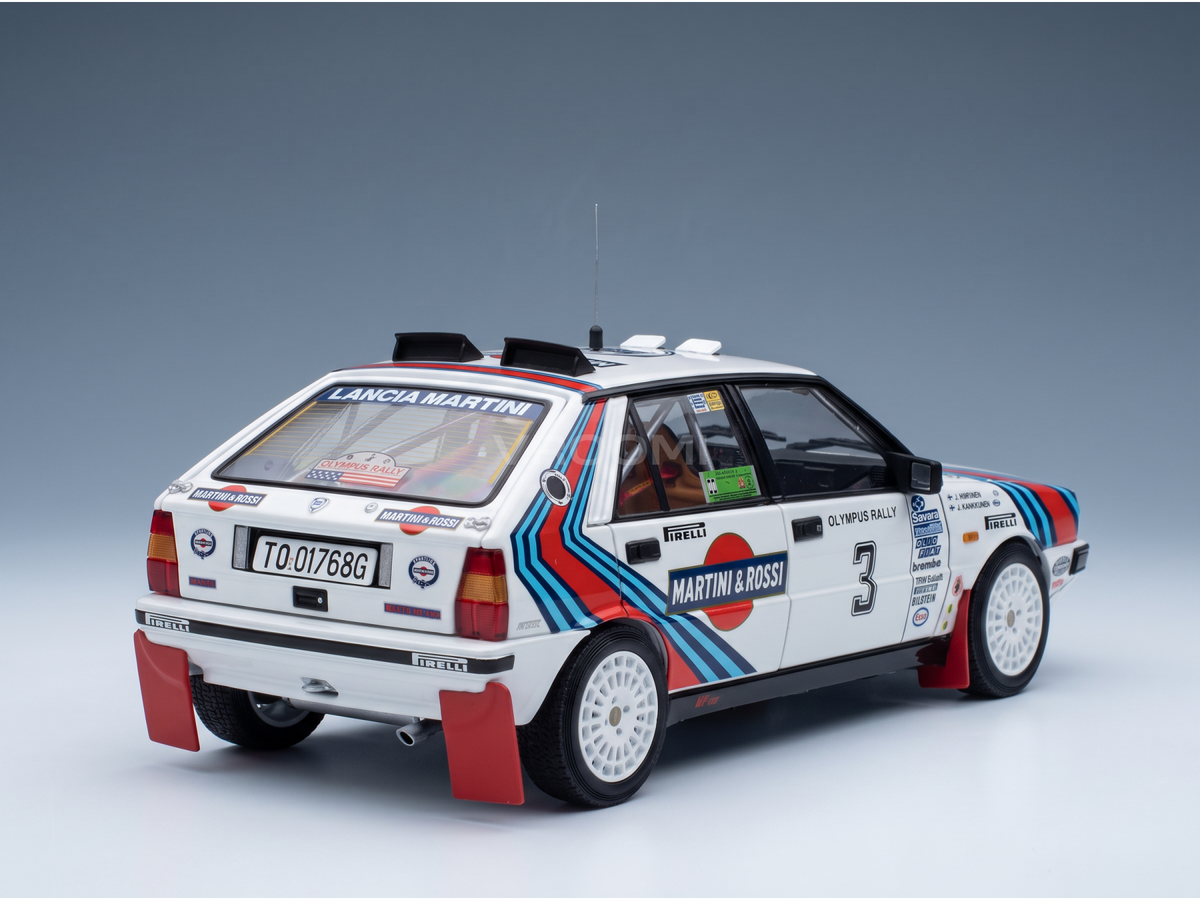 LANCIA - DELTA HF INTEGRALE 4WD TEAM MARTINI & ROSSI RACING N. 3 VINCITRICE DEL RALLY OLYMPUS USA 1987 JUHA KANKKUNEN - JUHA