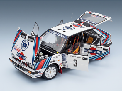 LANCIA - DELTA HF INTEGRALE 4WD TEAM MARTINI & ROSSI RACING N. 3 VINCITRICE DEL RALLY OLYMPUS USA 1987 JUHA KANKKUNEN - JUHA
