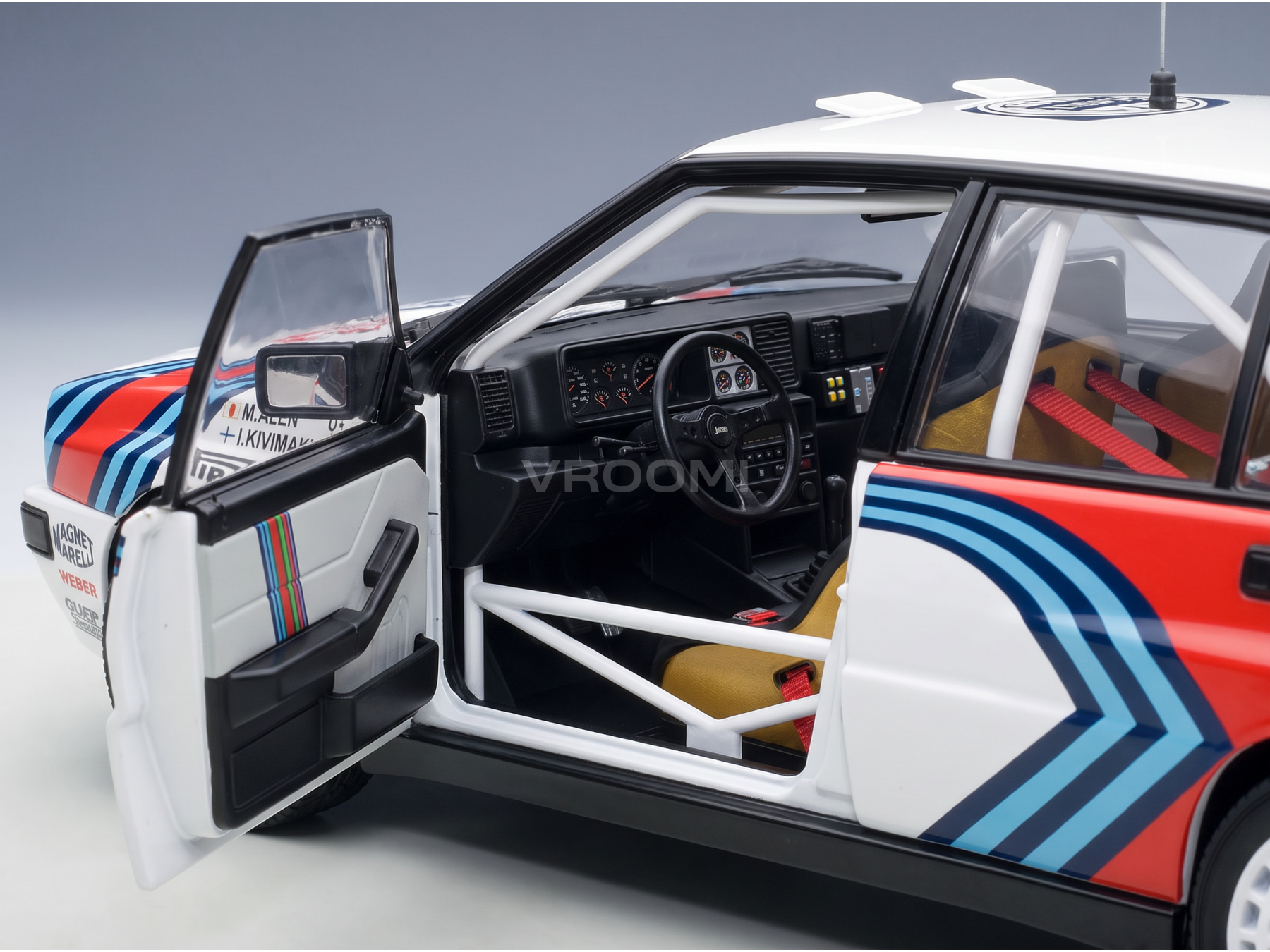 LANCIA - DELTA HF INTEGRALE 4WD TEAM LANCIA N 4 WINNER RALLY 1000 LAKES 1987 MARKKU ALEN - ILKKA KIVIMAKI - WHITE RED