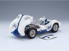 MASERATI - TIPO 61 2,9 l S4 SPIDER BIRDCAGE N 66 WINNAAR CASTLE ROCK COLORADO SCCA 1960 JIM HALL - WIT-BLAUW - RACING