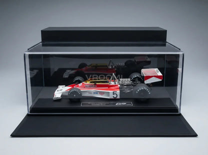 McLAREN - F1 M23 FORD TEXACO N° 5, VAINQUEUR DU GP DE BELGIQUE, EMERSON FITTIPALDI, CHAMPION DU MONDE 1974 - ROUGE ET BLANC - Boutique de modèles réduits de voitures Vroomi