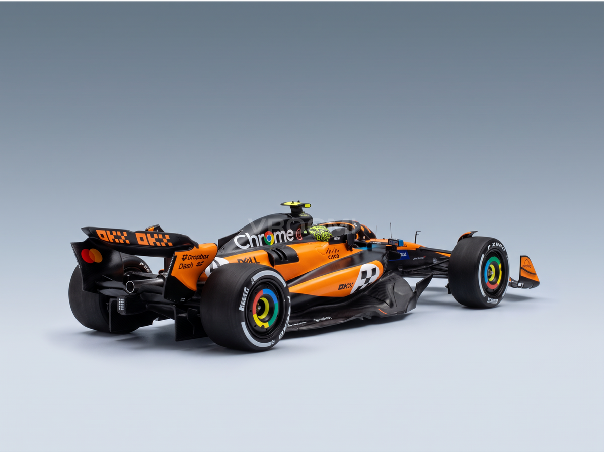 McLaren MCL39 McLaren F1 Team No. 4 Lando Norris Winner Monaco GP 2025 with Pit Board Spark Model 1:18 scale model - image 5