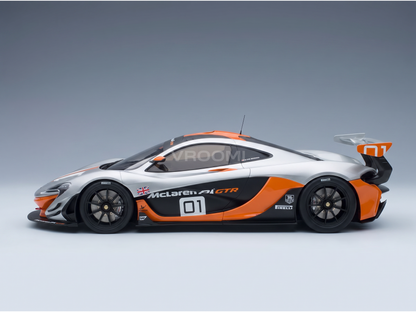McLAREN - P1 GTR PEBBLE BEACH 2015 - CON VETRINA - WITH SHOWCASE - GREY ORANGE - ROAD CARS
