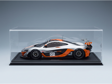 McLAREN - P1 GTR PEBBLE BEACH 2015 - CON VITRINA - CON VITRINA - GRIS NARANJA - COCHES DE CARRETERA