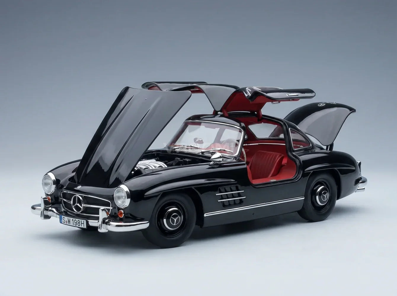 MERCEDES BENZ - SL-CLASS 300SL COUPE (W198) 1955 - BLACK Vroomi Scale model cars Shop