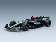 MERCEDES GP -  F1  W15 EQ PERFORMANCE TEAM AMG PETRONAS MOTORSPORT N 44 SEASON 2024 LEWIS HAMILTON - WITH PILOT AND SHOWCASE - BLACK SILVER GREEN