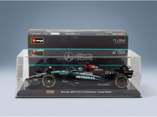 Mercedes-AMG F1 W15 E Performance scale model car by Bburago, displayed in clear case — Vroomi