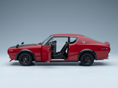NISSAN - SKYLINE 2000 GT-R (KPGC110) VERSIÓN TUNING CUPÉ 1973 - ROJO Y NEGRO