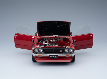NISSAN - SKYLINE 2000 GT-R (KPGC110) VERSIÓN TUNING CUPÉ 1973 - ROJO Y NEGRO
