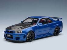 NISSAN - SKYLINE GT-R (R34) Z-TUNE 2002 - AZUL BAYSIDE CON DETALLES DE CARBONO
