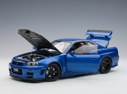NISSAN - SKYLINE GT-R (R34) Z-TUNE 2002 - AZUL BAYSIDE CON DETALLES DE CARBONO