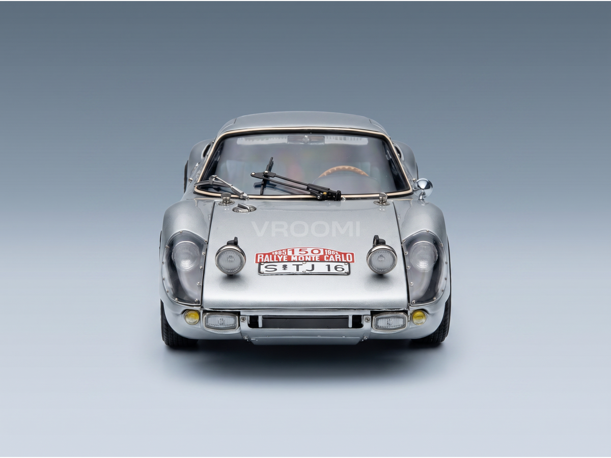 PORSCHE - 904 CARRERA GTS ch.904-006 N 150 2° RALLY MONTECARLO 1965 EUGEN BOEHRINGER - ROLF WUTHERICH - ARGENTO