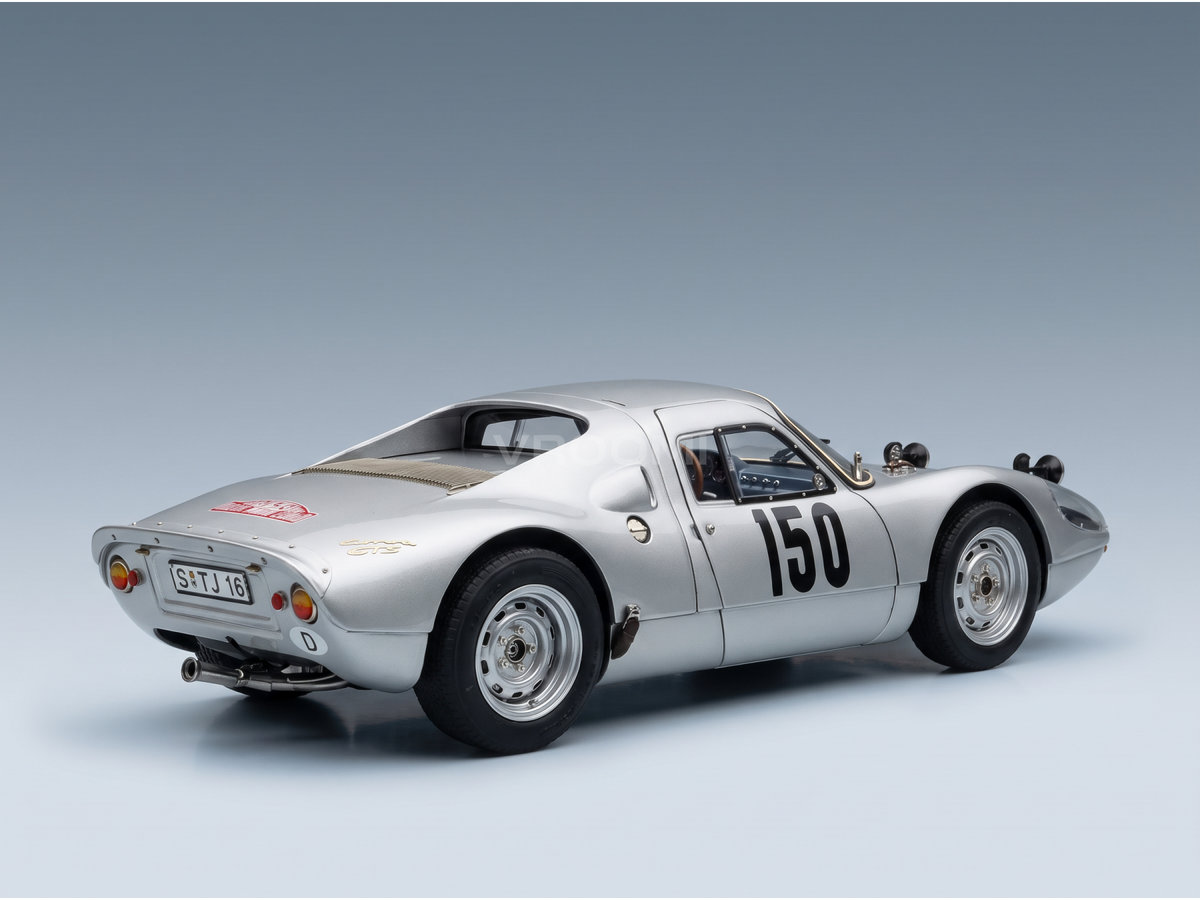 PORSCHE - 904 CARRERA GTS ch.904-006 N 150 2° RALLY MONTECARLO 1965 EUGEN BOEHRINGER - ROLF WUTHERICH - ARGENTO