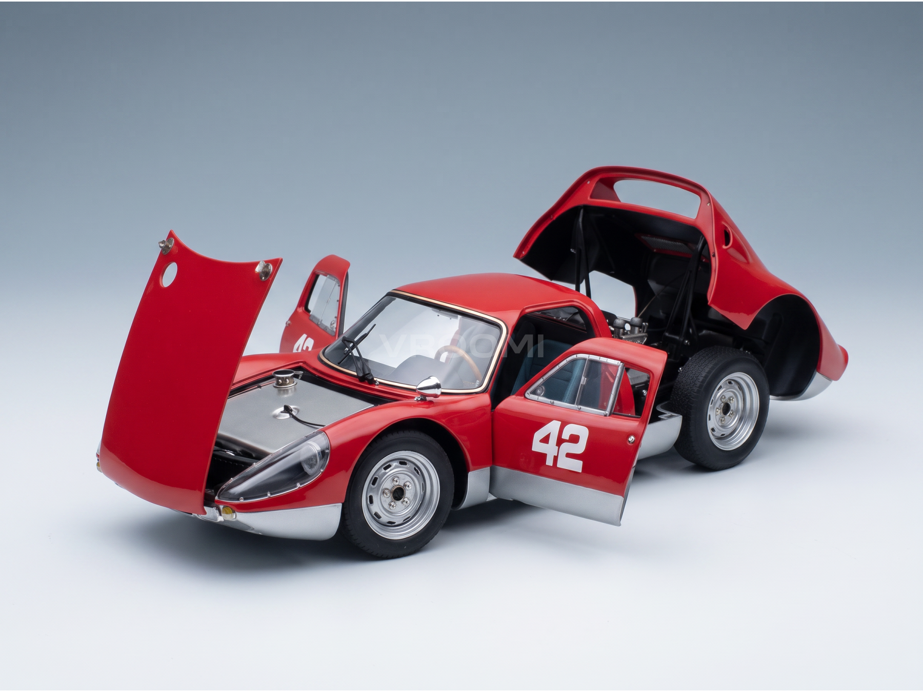 PORSCHE - 904 CARRERA GTS n.º 904-043 N, subasta de Pebble Beach 2017 - ROJO Y PLATA - COCHES DE CARRETERA
