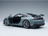 Light blue Porsche 911 GT3 RS scale model car with open door, detailed interior, at Vroomi