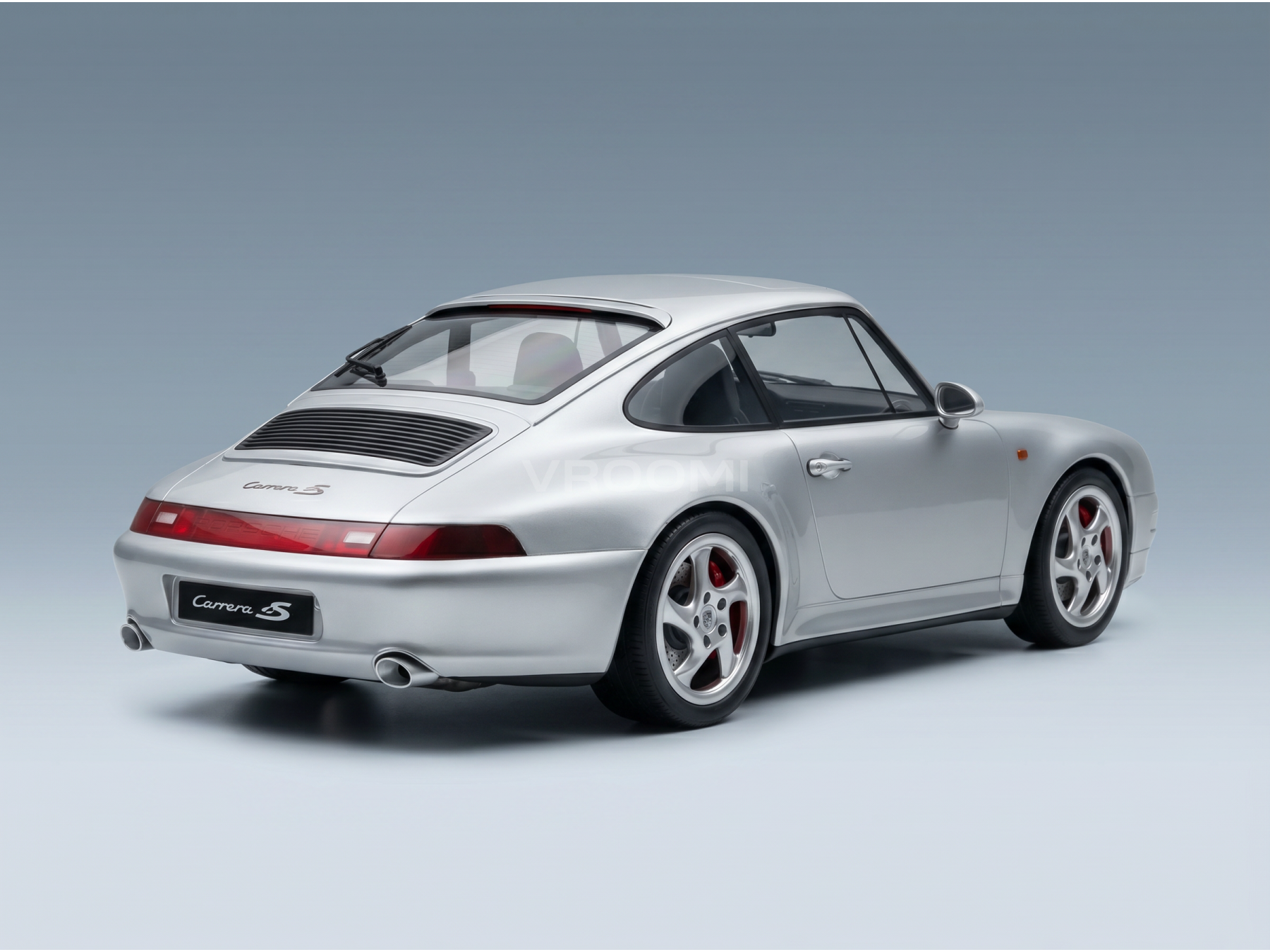 porsche-911-993-carrera-4s-coupe-1995-con-vetrina-with-showcase-silver-road-cars-538 - Vroomi