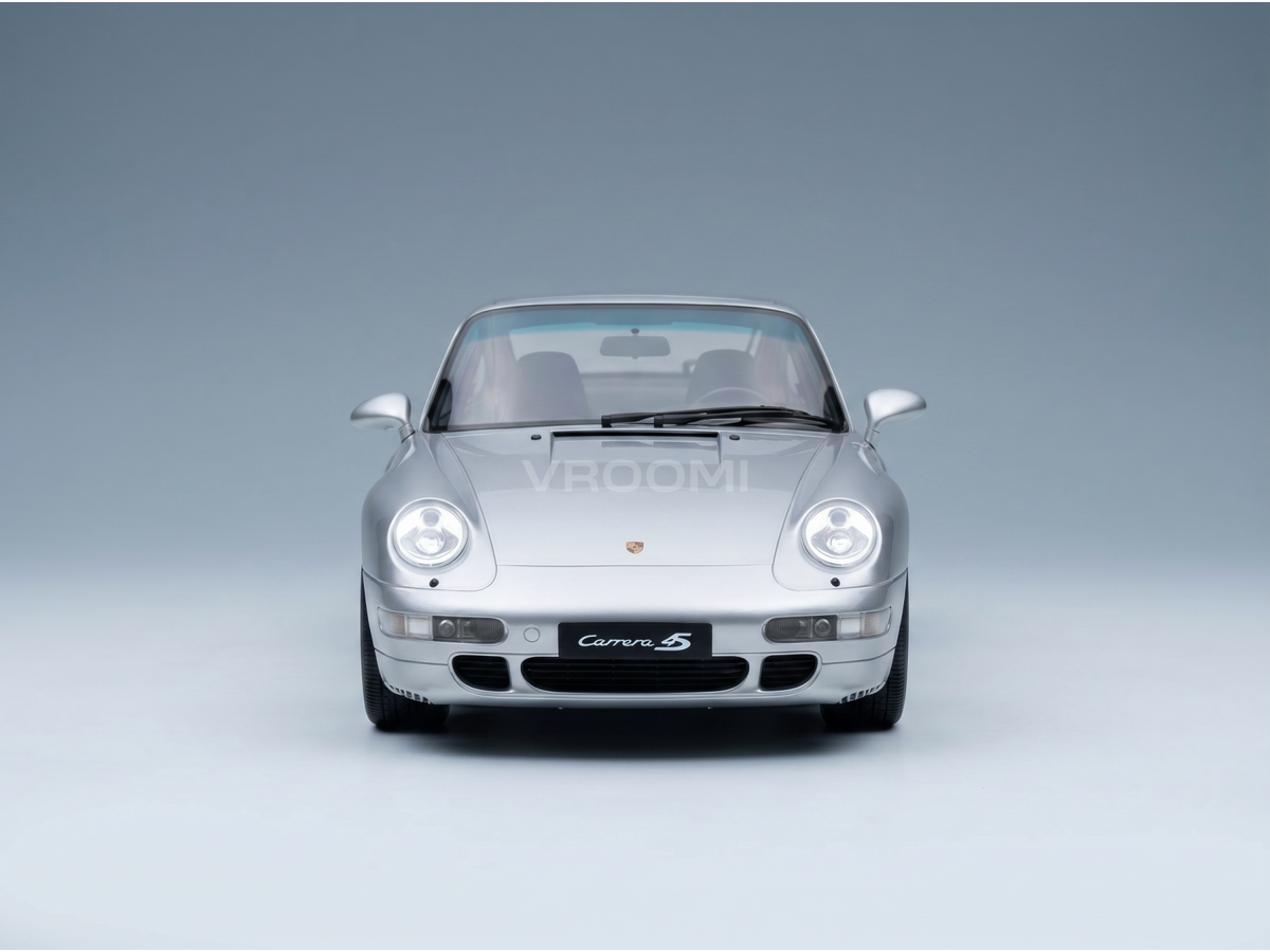 Porsche 911 993 Carrera 4S Coupé 1995 Silver with Showcase GT Spirit 1:8 scale model - image 4