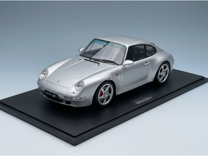 porsche-911-993-carrera-4s-coupe-1995-con-vetrina-with-showcase-silver-road-cars-793 - Vroomi