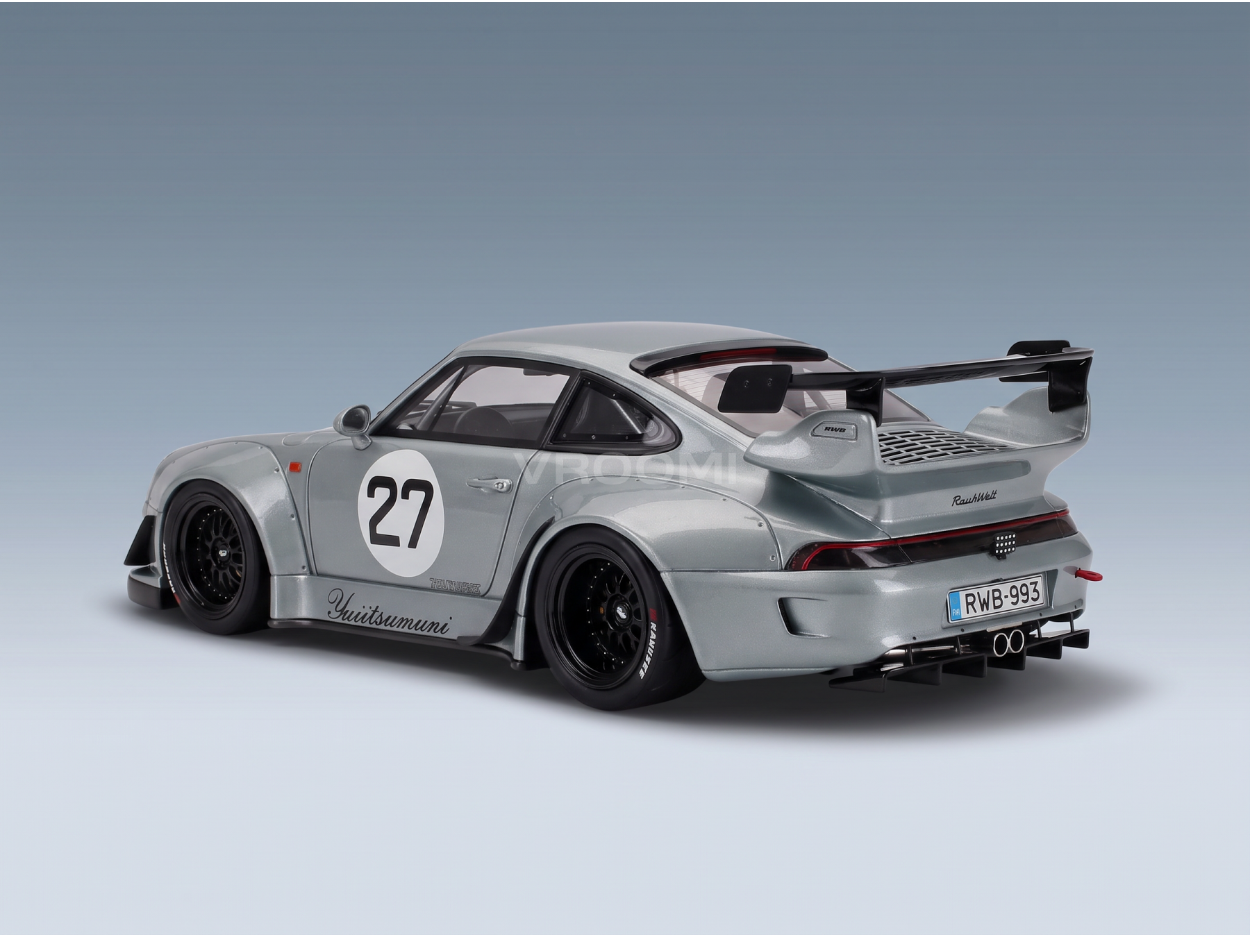 PORSCHE - 911 993 RWB LIBERTY WALK N 27 YUIITSU MUNI 2024 - GRIJS - STRAATWAGENS