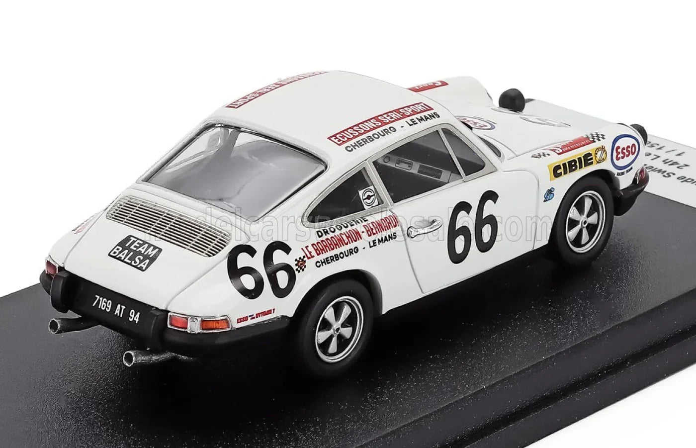 PORSCHE - 911S COUPÉ N° 66 24 Heures du Mans 1970 CLAUDE SWIETLIK - JEAN CLAUDE LAGNIEZ - BLANC Vroomi Boutique de modèles réduits de voitures