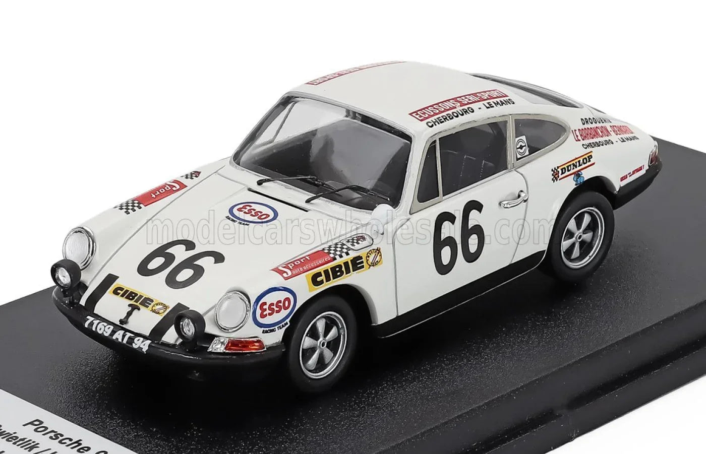 PORSCHE - 911S COUPÉ N° 66 24 Heures du Mans 1970 CLAUDE SWIETLIK - JEAN CLAUDE LAGNIEZ - BLANC Vroomi Boutique de modèles réduits de voitures