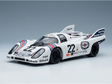Porsche 917K Martini Racing Team scale model car with Shell livery, featured at Vroomi