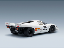 White Porsche 917K scale model car with Shell & Bosch livery, number 25, from Vroomi