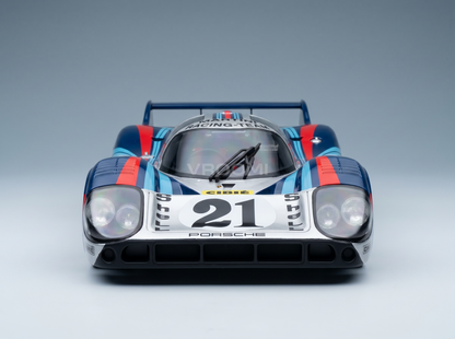 PORSCHE - 917LH 4.9L TEAM MARTINI RACING N 21 24h LE MANS 1971 VIC ELFORD - GERARD LARROUSSE - SILVER BLUE