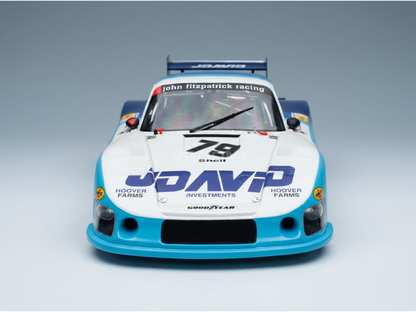 Coche de carreras a escala de JDavio con las marcas Shell y Goodyear, presentado en Vroomi