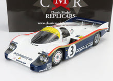 PORSCHE – 956L 2,6 l TURBO TEAM ROTHMANS PORSCHE Nr. 3, Sieger des 24-Stunden-Rennens von Le Mans 1983, AL HOLBERT – HURLEY HAYWOOD – VERN SCHUPPAN – WEISS-BLAU, Modellauto im Maßstab auf Vroomi