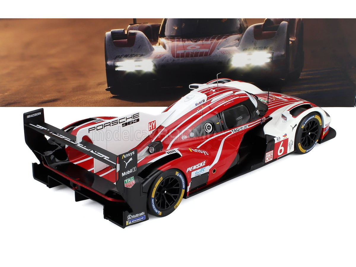 Porsche 963 LMDh Porsche Penske Motorsport No. 6 Campbell Estre Vanthoor 2nd 24h Le Mans 2025 IXO Models 1:18 scale model - image 2
