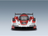 Voiture miniature Porsche 963 de course rouge et blanc avec décalcomanies sponsors détaillées, vainqueur des 24h de Daytona 2025 avec le Team Porsche Penske Motorsport
