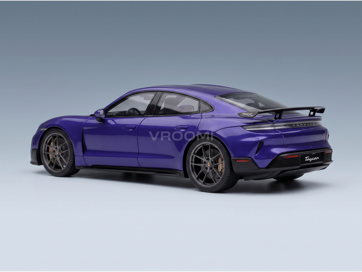Porsche Taycan Turbo 2023 Purple GT Spirit 1:18 scale model - image 3
