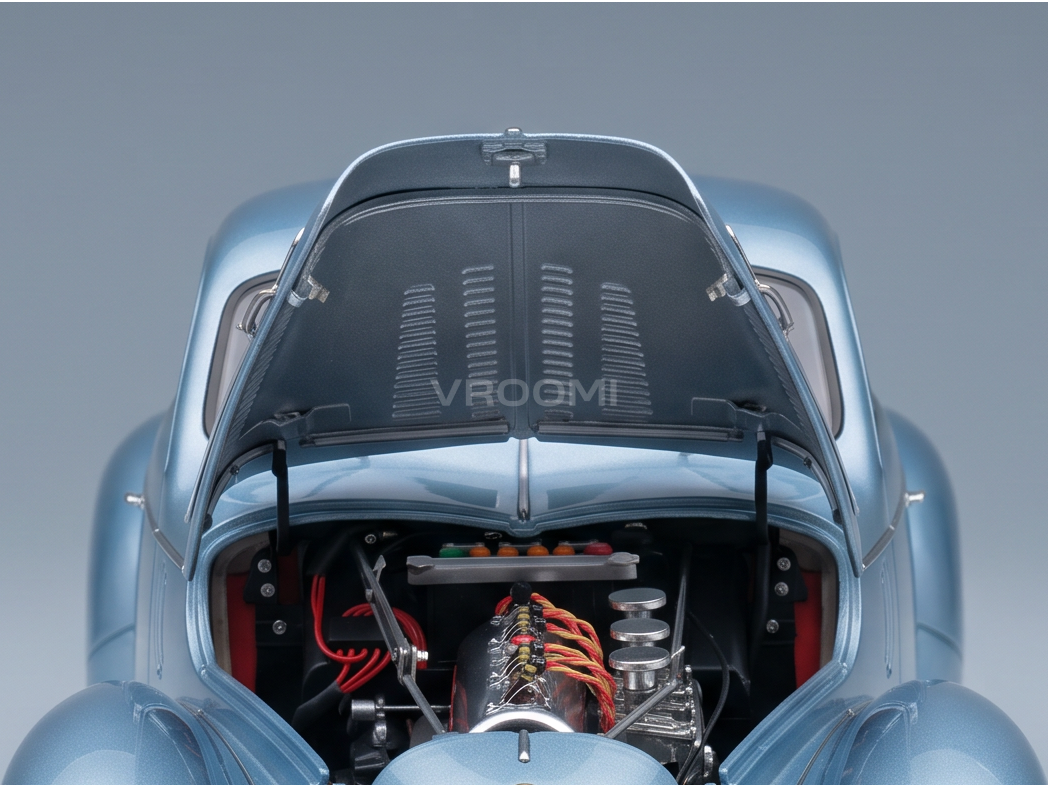 TALBOT LAGO - T150 COUPE C-SS TEARDROP FIGONI & FALASCHI 1937 - LIGHT BLUE MET - ROAD CARS