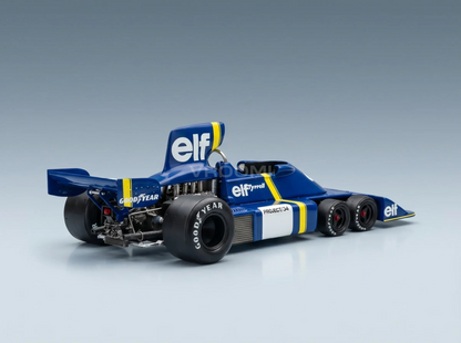 TYRRELL - F1 P34 ELF 6-WHEELS N 0 PRESENTATION SEASON 1976 PATRICK DEPAILLER - JODY SCHECKTER - BLUE YELLOW Vroomi Scale model cars Shop